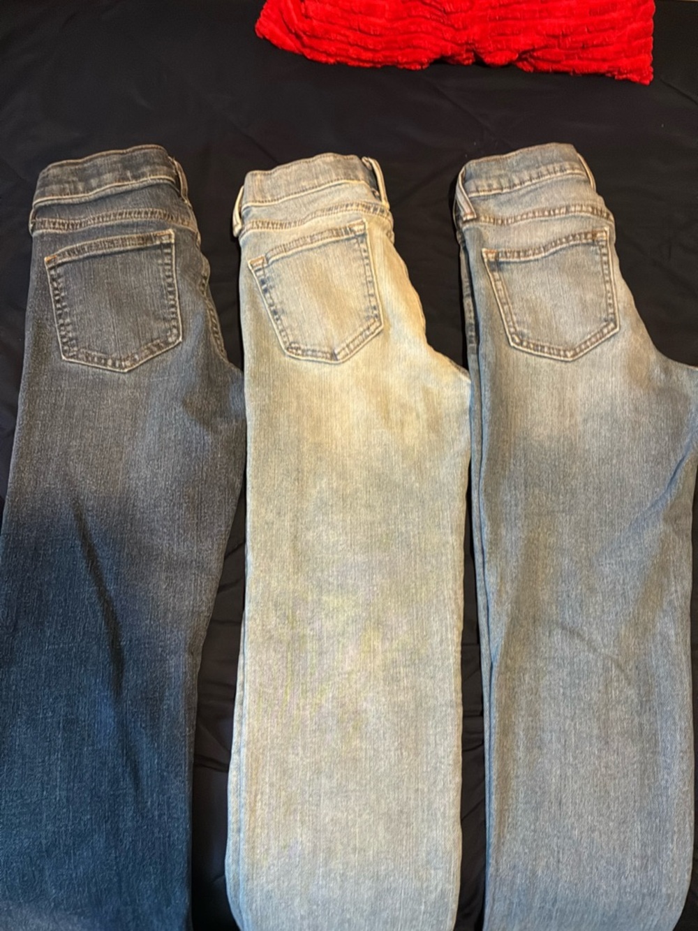 Old Navy Kids Jeans Trio - Dark Blue, Light Blue, Medium Blue